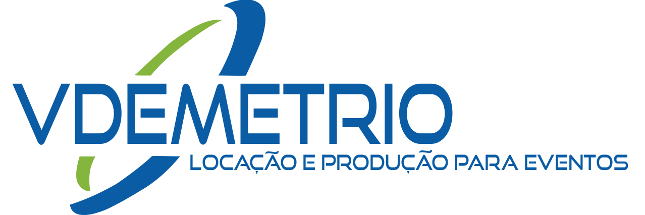 Logo de VDEMETRIO locação e produção para eventos do Brasil.